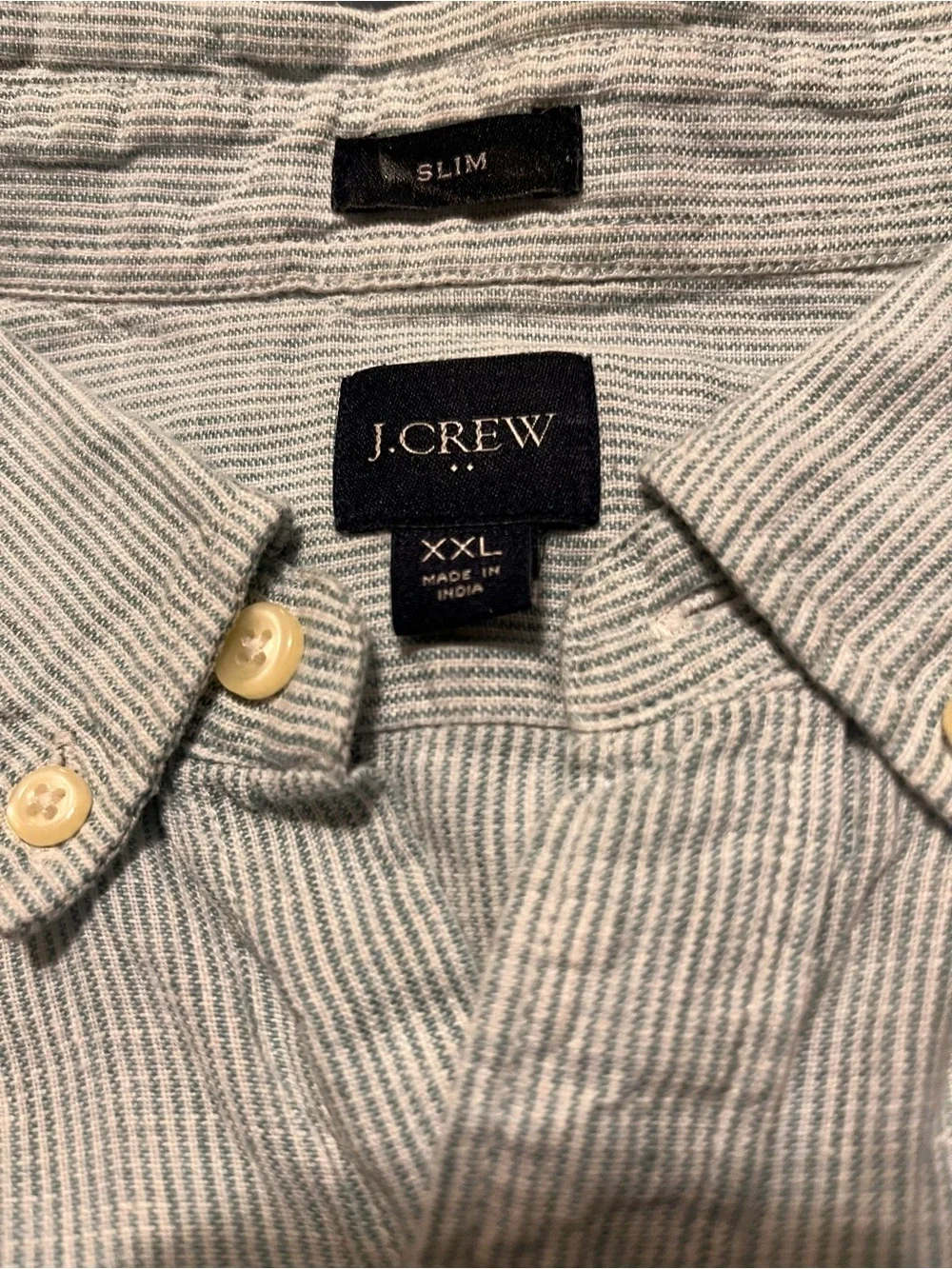 J. Crew Pale Blue Thin-Striped Button-Down Men’s Shirt XXL